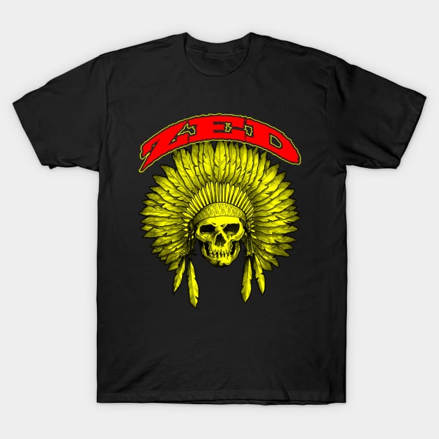 ZED - Native Head Dress - Bright Colors T-Shirt by ZEDISDED